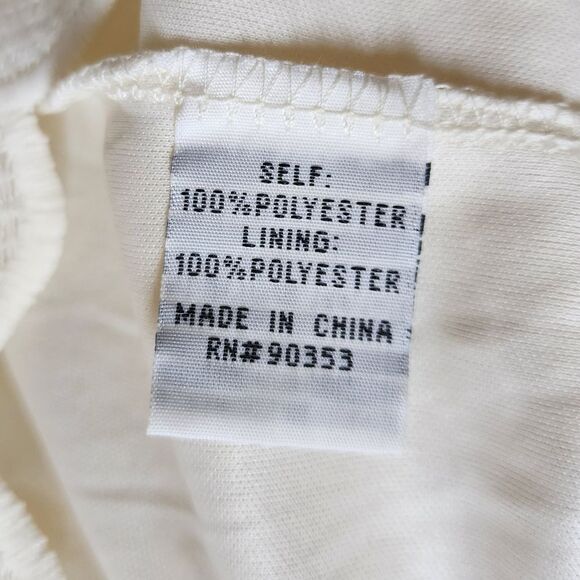 J Glee Dress Sz S Cream Floral Crochet Lace Overlay 3/4 Slv Lined Cottage Fairy - Picture 14 of 15